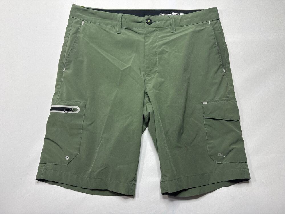 Tommy Bahama Islandzone Men's Cayman Isles 10" Green Cargo Shorts - 32 (34x9.5)